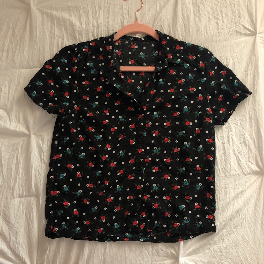 Floral vans button up shirt